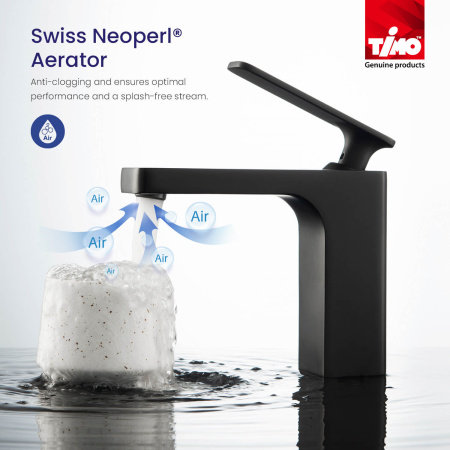 Смеситель для раковины Timo Torne черный 4361/03F